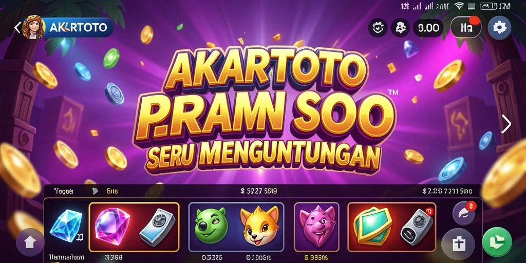 Tampilan gameplay AKARTOTO dengan efek visual yang memukau.