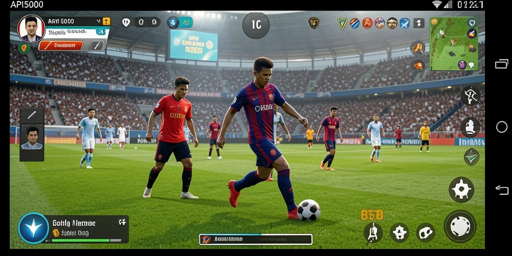 Tampilan gameplay <strong>API5000</strong> yang memukau dan realistis saat pertandingan sepak bola.