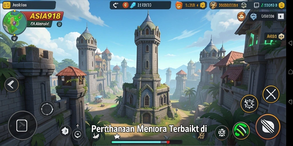 Gameplay seru Tower Defense di ASIA918.