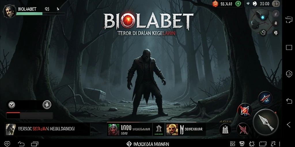 Menampilkan momen menegangkan saat memasuki area gelap di BIOLABET.