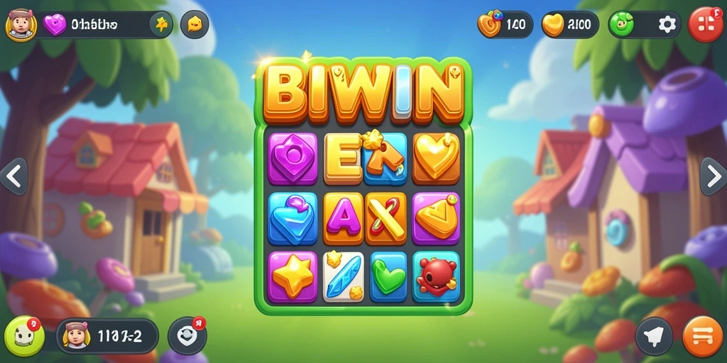 Gameplay mengasyikkan BIWIN dengan kombinasi elemen warna-warni.