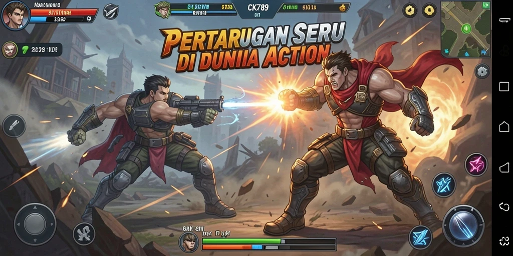 Tangkapan layar utama CK789 menunjukkan aksi pertarungan yang mendebarkan.
