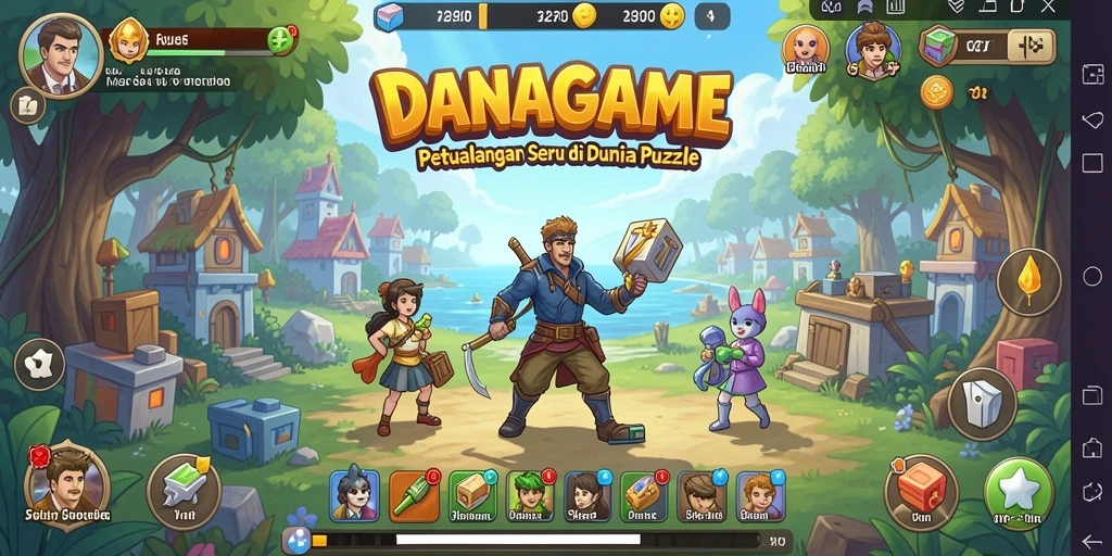 Tampilan gameplay DANAGAME yang menantang dan seru.