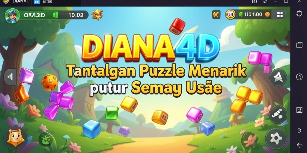 Tampilan gameplay menantang dalam DIANA4D yang penuh warna.