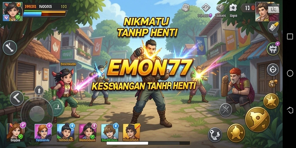Tangkapan layar menampilkan gameplay seru EMON77.