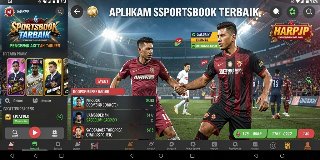 Screenshot utama HARAPJP menampilkan antarmuka Sportsbook yang dinamis.