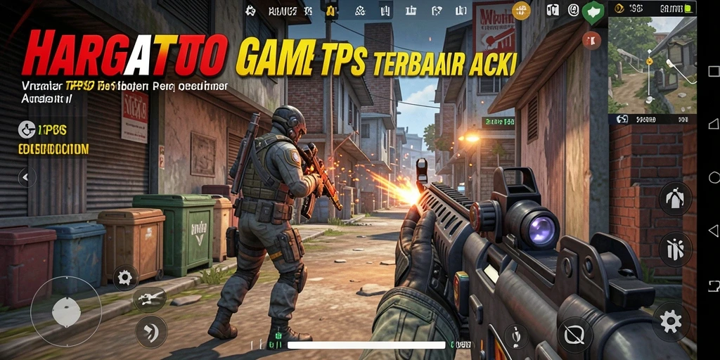 Tangkapan layar gameplay HARGATOTO yang menampilkan aksi tembak-menembak seru.
