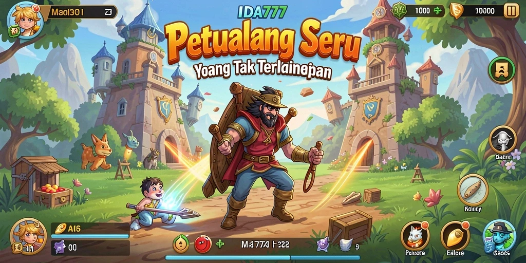 Screenshot IDA777 menampilkan karakter utama menjelajahi dunia penuh misteri.