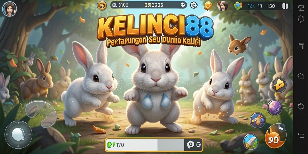 Screenshot gameplay KELINCI88 yang menunjukkan aksi pertarungan seru.