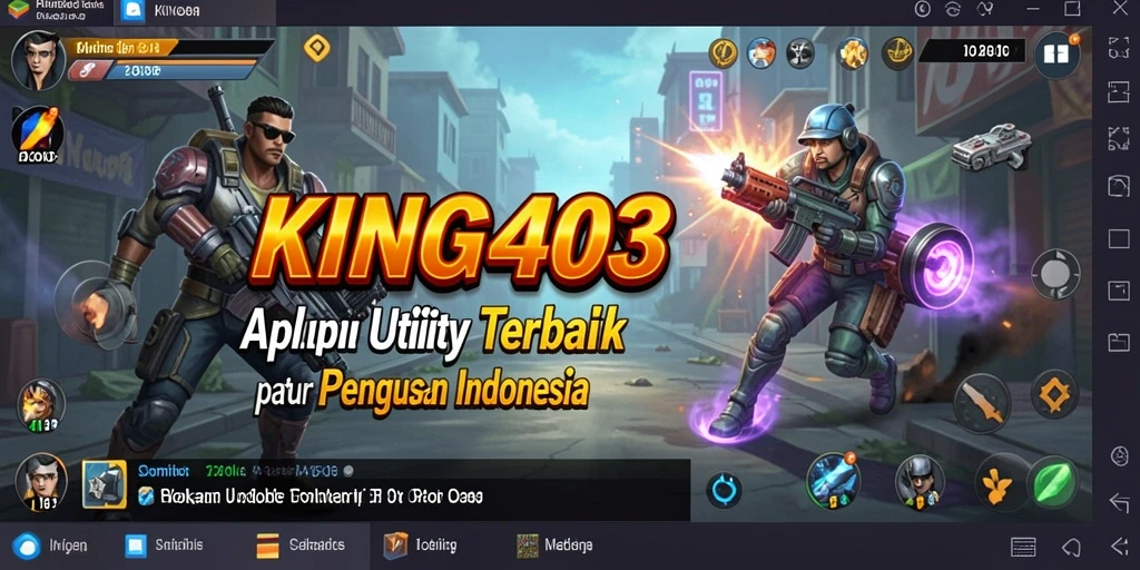 Screenshot KING403 yang menunjukkan fitur Utility untuk optimasi perangkat.