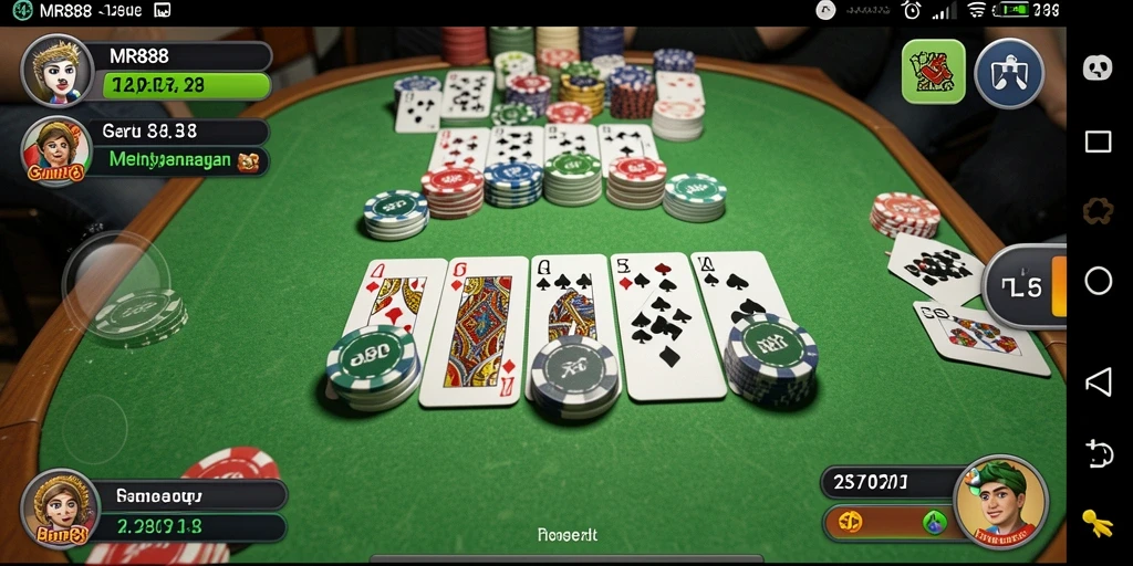 Tampilan gameplay seru dan menarik dari game Gaple MR888.