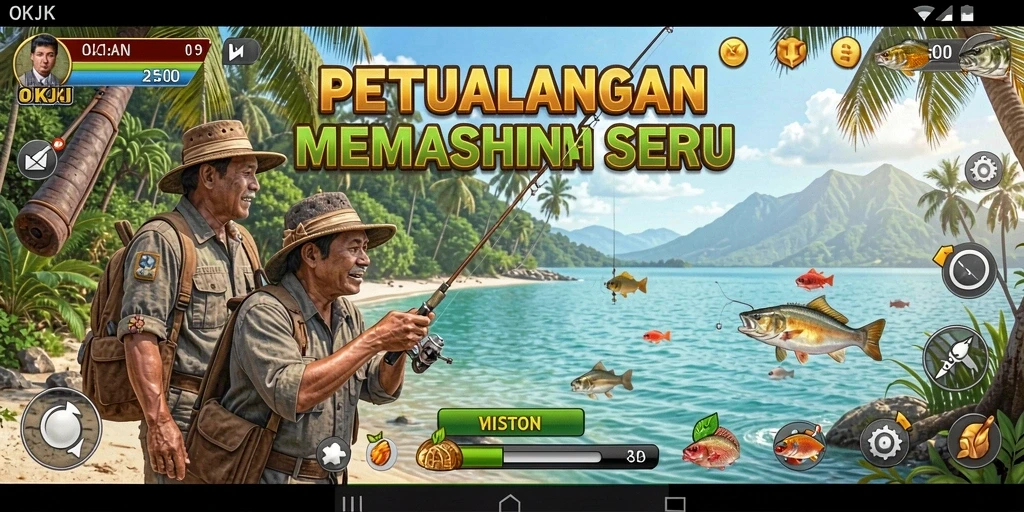 Tangkapan ikan yang menakjubkan dalam gameplay OKJK.
