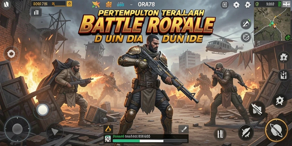 Screenshot gameplay ORA78 yang menunjukkan pertempuran seru.