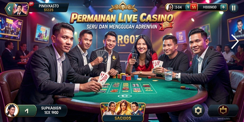 Screenshot gameplay PRG007 menampilkan dealer live dalam aksi penuh.