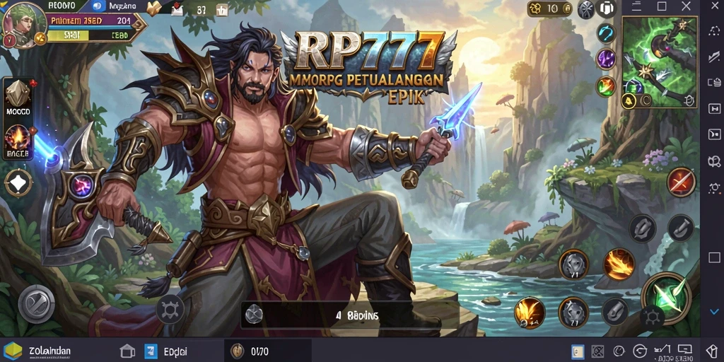 Screenshot RP777 menampilkan aksi pertempuran yang mendebarkan dalam dunia MMORPG.
