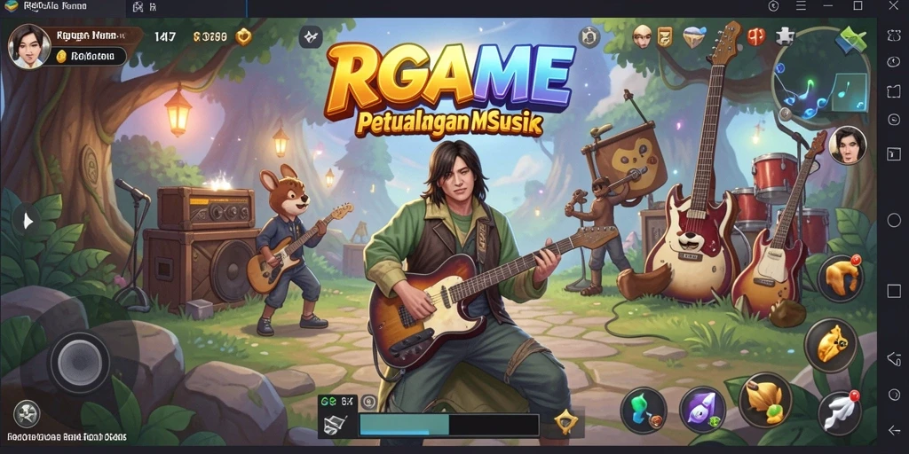 Tampilan seru RPGAME saat bermain musik yang menantang.