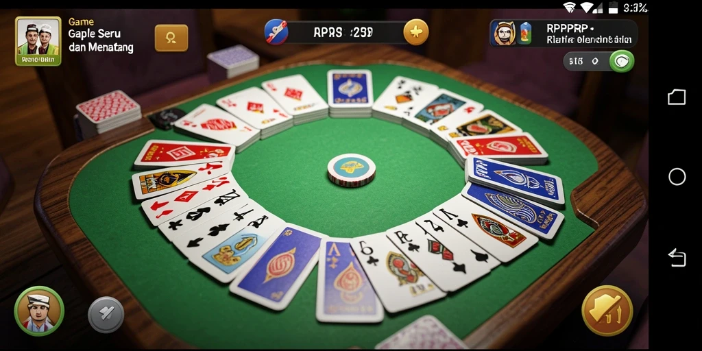 Screenshot gameplay RPRPRP menampilkan keseruan bermain Gaple.