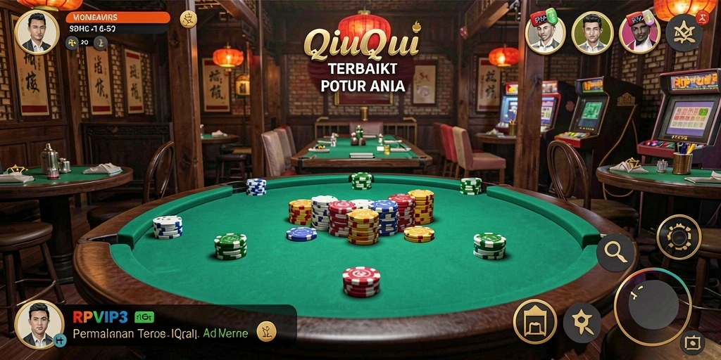 Tampilan action-packed dari permainan QiuQiu RPVIP3 yang mendebarkan.