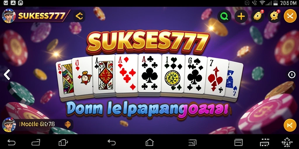 Tampilan gameplay menarik dari SUKSES777 dengan elemen Domino.
