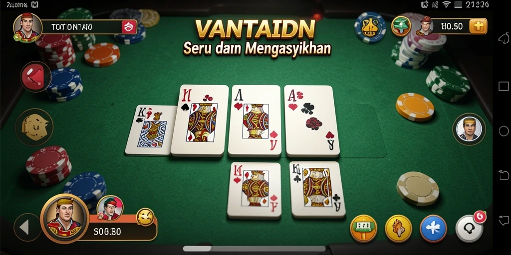 Tampilan gameplay menarik VANTAIDN dalam game Domino.