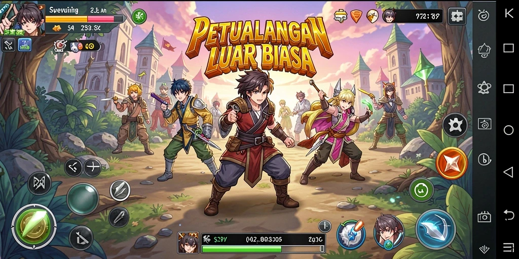 Tampilan menarik dari gameplay ZK3 saat karakter bertarung.