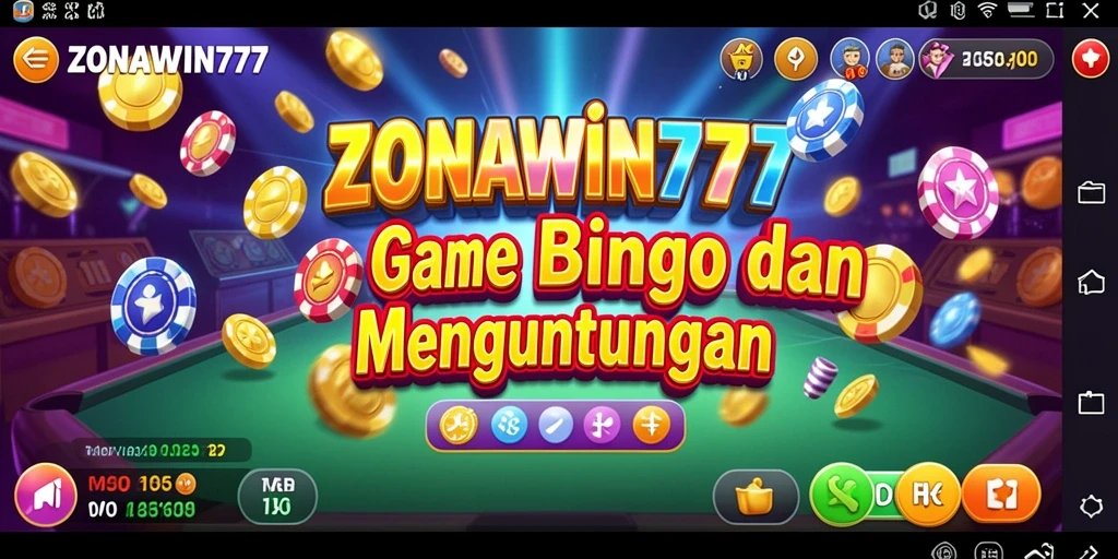 Screenshot gameplay ZONAWIN777 menampilkan keseruan bermain Bingo.